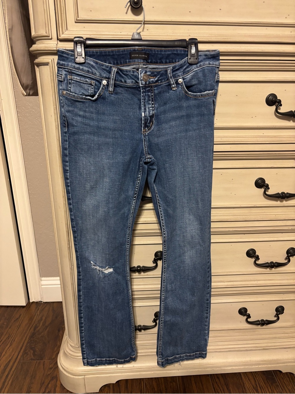 Silver Jeans Women's Medium Blue Straight-Leg Jeans